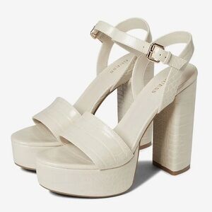 Guess Gabeli Platform Heels Croc Embossed